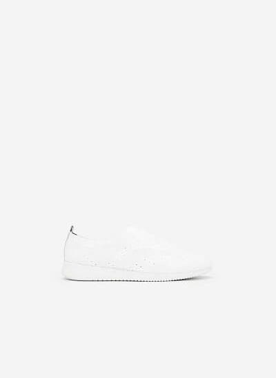 Giày Sneaker Vải Đan Sợi Knit - SNK 0028 - Màu Trắng - VASCARA