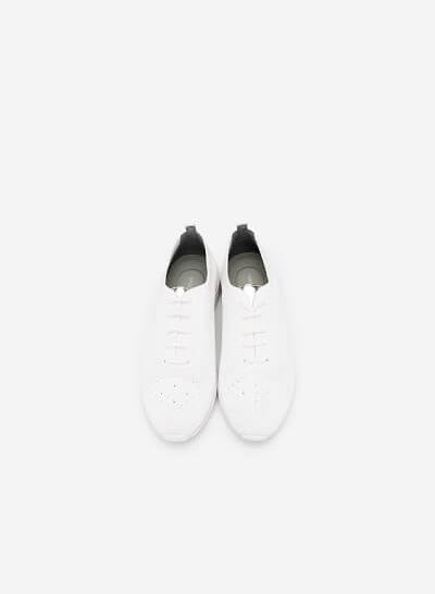Giày Sneaker Vải Đan Sợi Knit - SNK 0028 - Màu Trắng - VASCARA