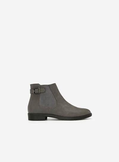 Chelsea Boots Quai Cài Cá Tính - BOT 0902 - Màu Xám