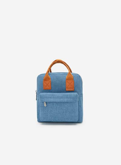 Balo Mini Quai Đôi Phối Màu - BAC 0119 - Màu Xanh Denim