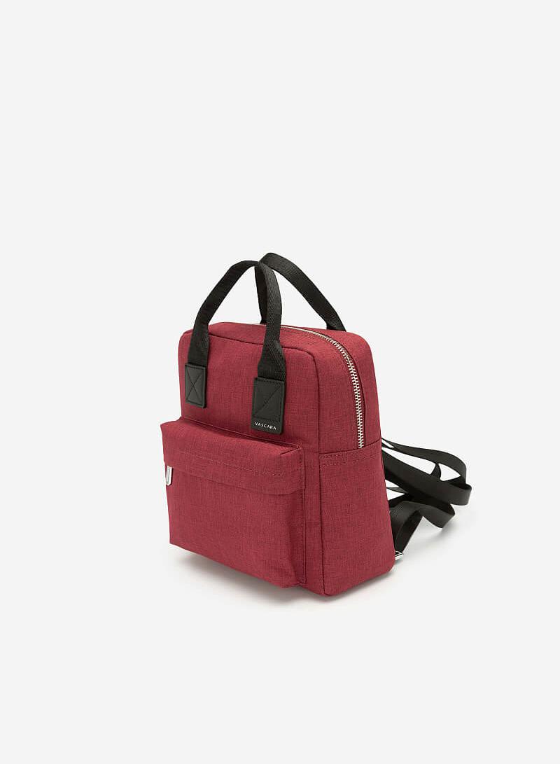 Balo mini quai đôi phối màu - BAC 0119 - Màu hồng đậm - vascara.com