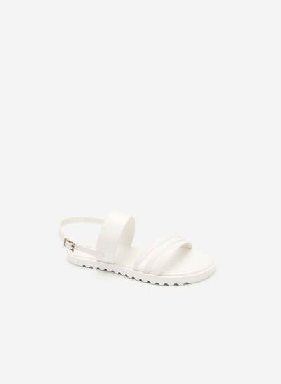 Giày Sandal Quai Chéo Khóa Bản To - SDK 0299 - Màu Trắng