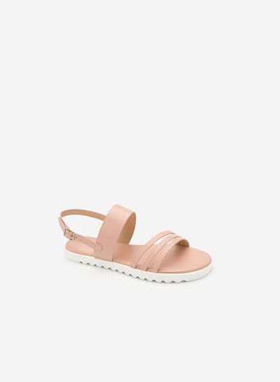 Giày Sandal Quai Chéo Khóa Bản To - SDK 0299 - Màu Hồng