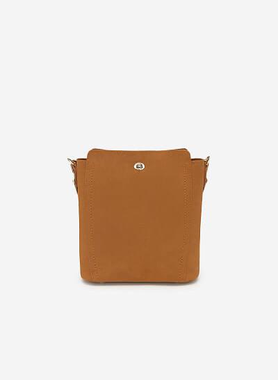 Túi Tote Thanh Lịch Da Nubuck Nhân Tạo - TOT 0056 - Màu Nâu