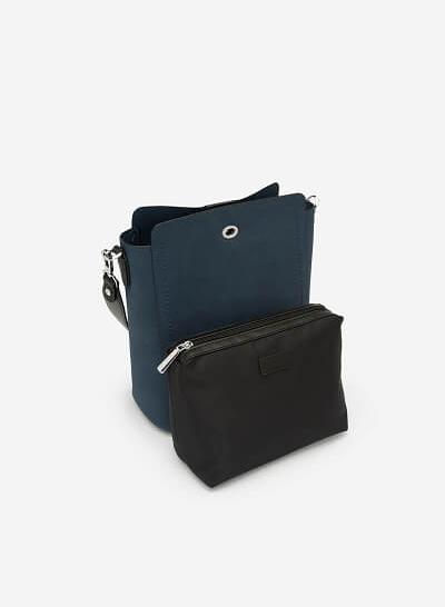 Túi tote thanh lịch da nhân tạo - TOT 0056 - Màu xanh navy - VASCARA