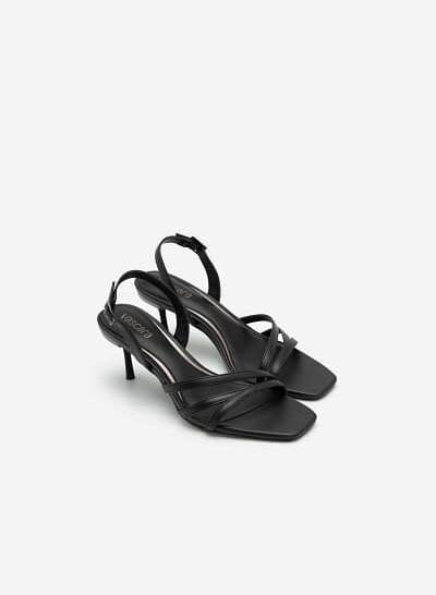 Giày sandal gót nhọn - SDN 0673 - Màu đen - VASCARA