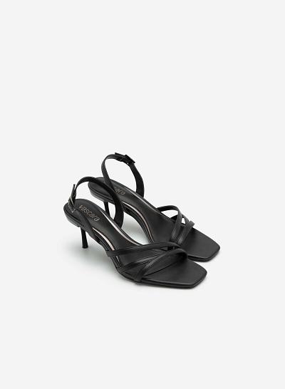 Giày sandal gót nhọn - SDN 0673 - Màu đen - VASCARA