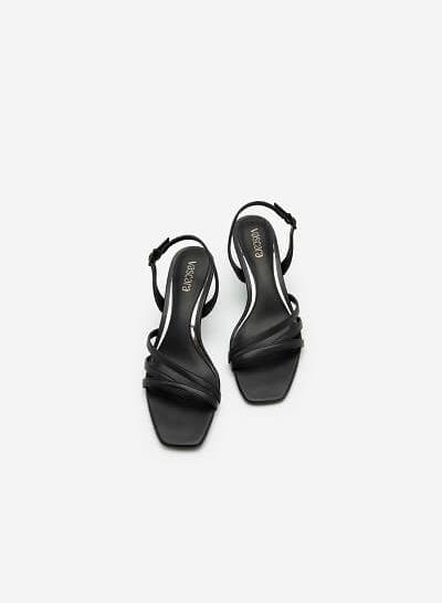 Giày sandal gót nhọn - SDN 0673 - Màu đen - VASCARA