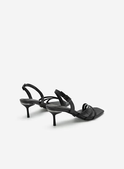 Giày sandal gót nhọn - SDN 0673 - Màu đen - VASCARA