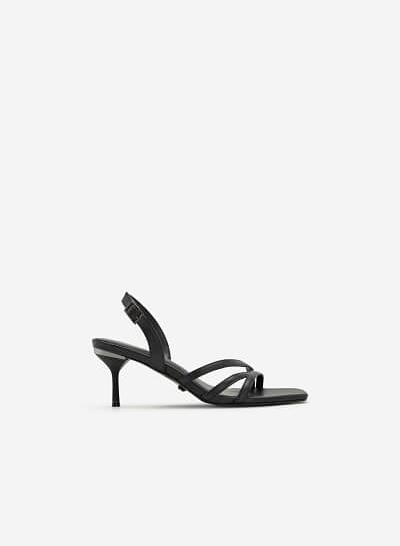 Giày sandal gót nhọn - SDN 0673 - Màu đen - VASCARA