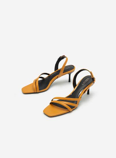 Giày Sandal Gót Nhọn - SDN 0673 - Màu Vàng - VASCARA