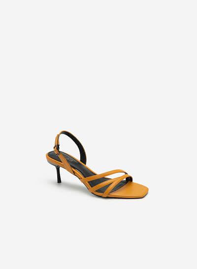 Giày Sandal Gót Nhọn - SDN 0673 - Màu Vàng