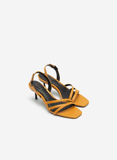 Giày Sandal Gót Nhọn - SDN 0673 - Màu Vàng - VASCARA
