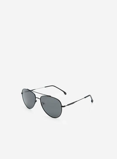 Kính Mát Gọng Aviator Tròng Đen - AVI 0011 - Màu Đen