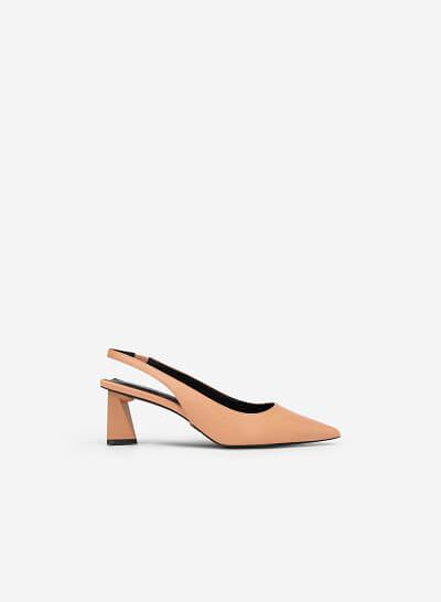 Giày Slingback Gót Trụ Tứ Giác - BMN 0448 - Màu Hồng