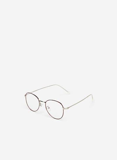 Kính Gọng Kim Loại Nhiều Màu Dáng Aviator - AVI 0009 - Màu Bạc