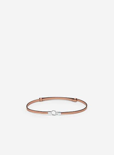 Thắt Lưng Cỡ Nhỏ Khóa Cài Hai Vòng Tròn - WAI 0020 - Màu Hồng