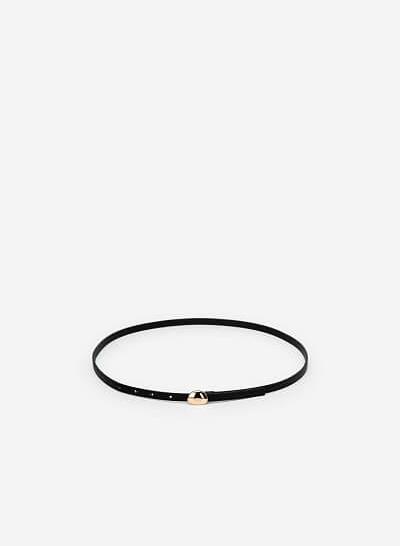 Thắt Lưng Cỡ Nhỏ Khóa Cài Kim Loại - WAI 0019 - Màu Đen