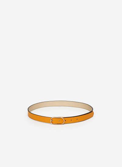 Thắt Lưng Cỡ Trung Khóa Cài Oval Thanh Lịch - TRO 0019 - Màu Vàng
