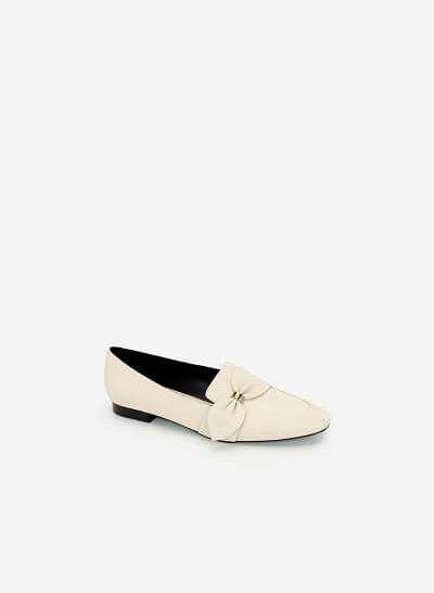Giày Lười Đính Nơ Thanh Lịch - MOI 0097 - Màu Be