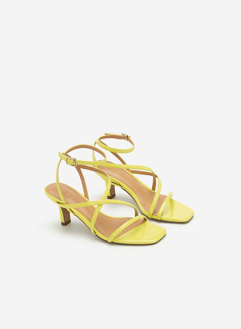 Giày sandal cao gót quai mảnh - SDN 0666 - Màu vàng neon - vascara.com