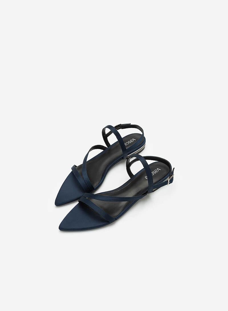 Giày sandal bệt mũi nhọn - SDK 0312 - Màu xanh navy - vascara.com