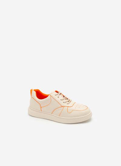 Giày Sneaker Neon Light 2 - SNK 0033 - Màu Kem