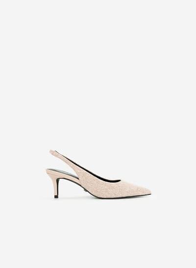 Giày Slingback Canvas - BMN 0442 - Màu Hồng