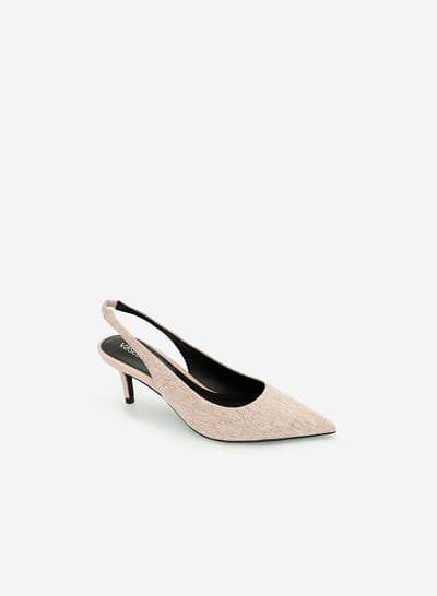 Giày Slingback Canvas - BMN 0442 - Màu Hồng