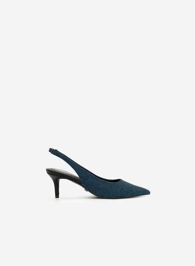 Giày Slingback Canvas - BMN 0442 - Màu Xanh Navy