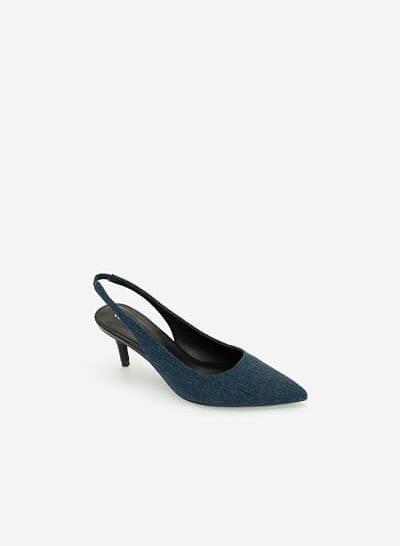 Giày Slingback Canvas - BMN 0442 - Màu Xanh Navy