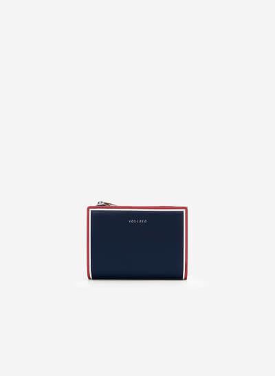 Ví Cầm Tay Viền Phối Màu - WAL 0190 - Màu Xanh Navy