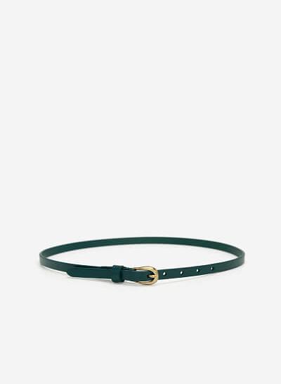 Thắt lưng sợi mảnh khóa cài bo tròn - WAI 0022 - Màu xanh cổ vịt