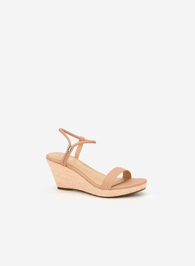 Giày Đế Xuồng Custom Ankle Strap - SDX 0418 - Màu Hồng