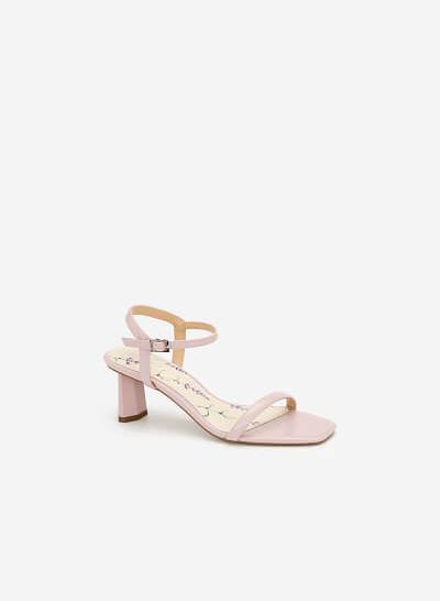 Giày Sandal Gót Hình Học (Lavender Collection) - SDN 0667 - Màu Tím Nhạt