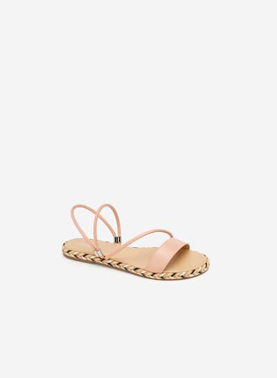 Giày Sandal Viền Cói - SDK 0308 - Màu Hồng