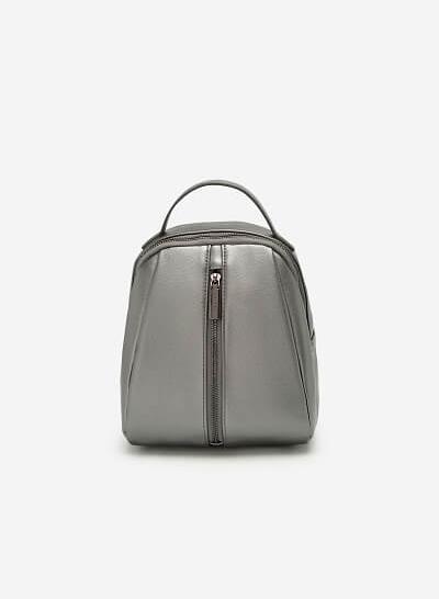 Balo Mini Đa Năng Metallic - BAC 0132 - Màu Xám Khói Đậm