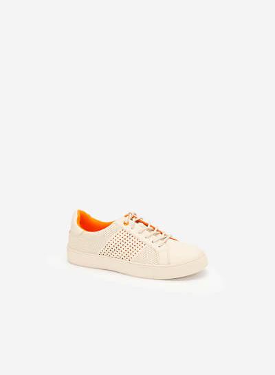Giày Sneaker Neon Light - SNK 0032 - Màu Kem