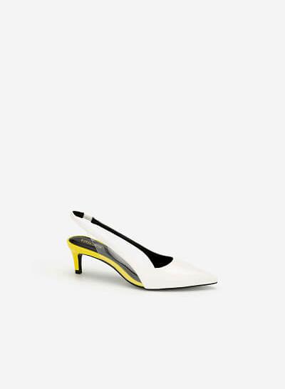 Giày Slingback Crystal Neon Light - BMN 0421 - Màu Vàng Neon