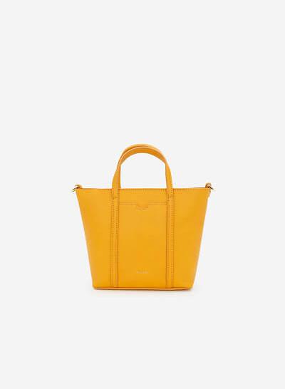 Túi Tote Viền Chỉ Nổi - TOT 0064 - Màu Vàng