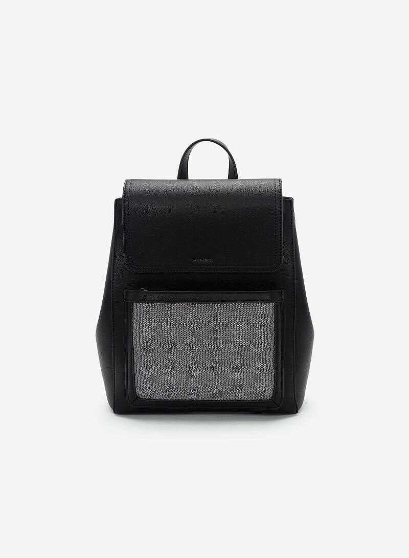 Balo Phối Lưới Đan Ánh Kim - BAC 0135 - Màu Đen