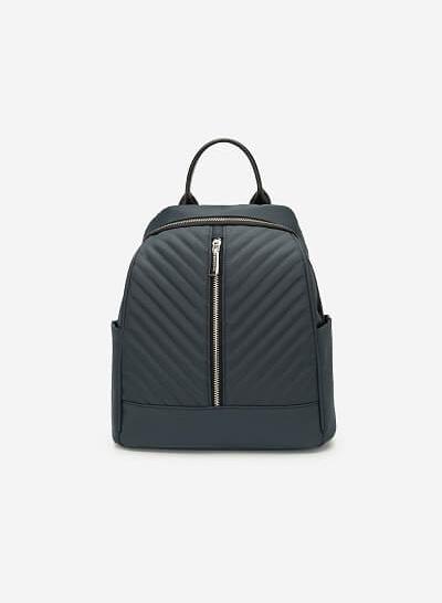Balo Chần Bông Tạo Hình Đường Chéo - BAC 0121 - Màu Xanh Navy