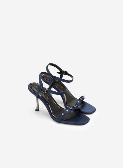 Giày sandal cao gót satin