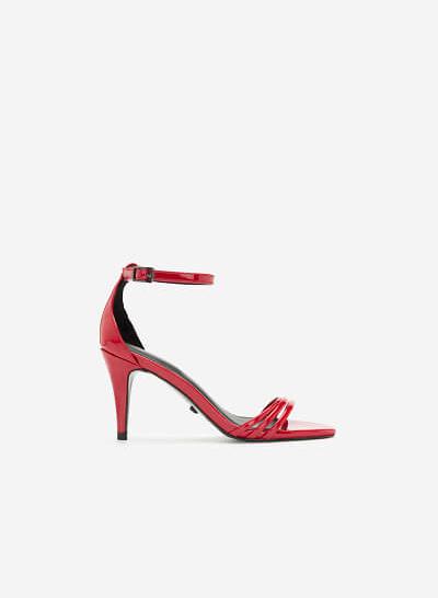 Giày sandal cao gót - SDN 0655 - Màu đỏ - VASCARA