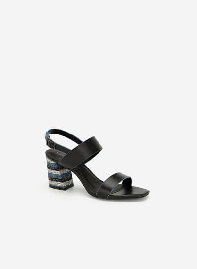 Giày Sandal Gót Cói Nhiều Màu - Another Day - SDN 0668 - Màu Đen