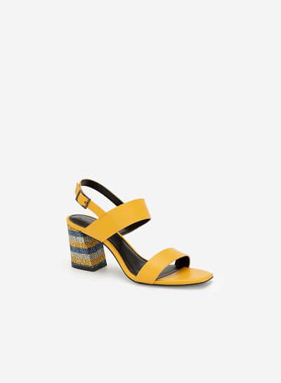 Giày Sandal Gót Cói Nhiều Màu - Another Day - SDN 0668 - Màu Vàng
