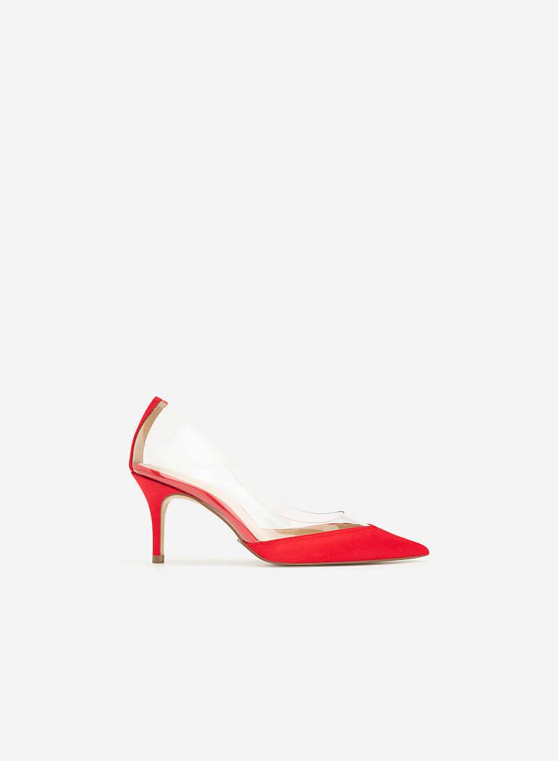 Giày satin crystal - new york fashion week 2019 - BMN 0414 - Màu đỏ - VASCARA
