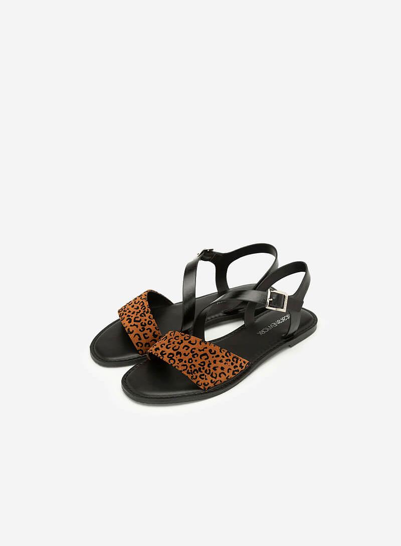 Giày Sandal Họa Tiết Da Báo - SDK 0305 - Màu Nâu - vascara.com