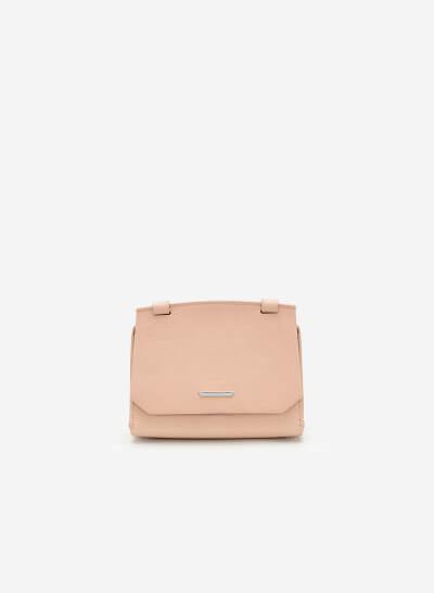 Túi đeo chéo phối - SHO 0150 - Màu hồng nhạt