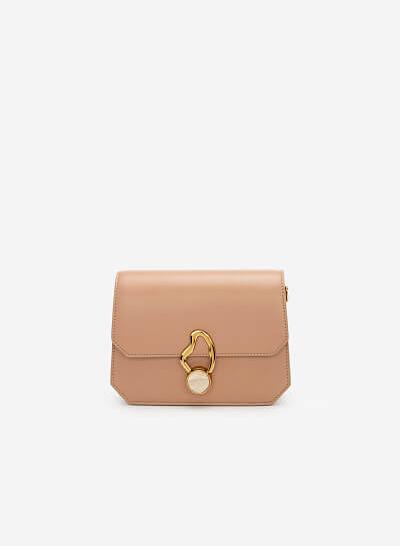 Túi Phone Pouch Hình Lục Giác - SHO 0175 - Màu Be Đậm